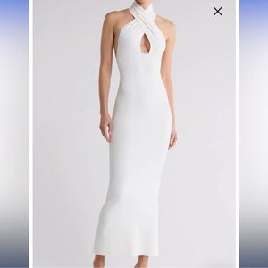 WeWoreWhat Knit Halter Maxi Dress